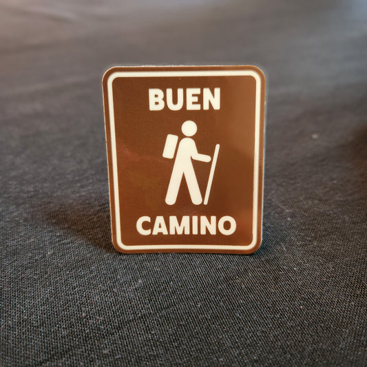 Buen Camino Brown Sign Vinyl Sticker